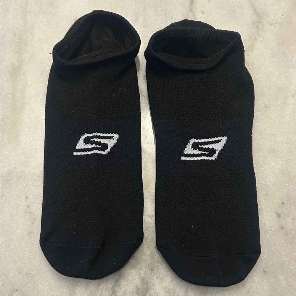Skechers Black Low-Cut Athletic Socks with White Logo